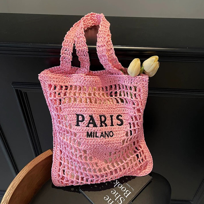 Free Shipping Casual Straw Multi-Color Knitted Tote Bag and Handbags Women Shoulder Bags Straw Woven Side Bag for Ladies Woman Handbag Beach Bag4