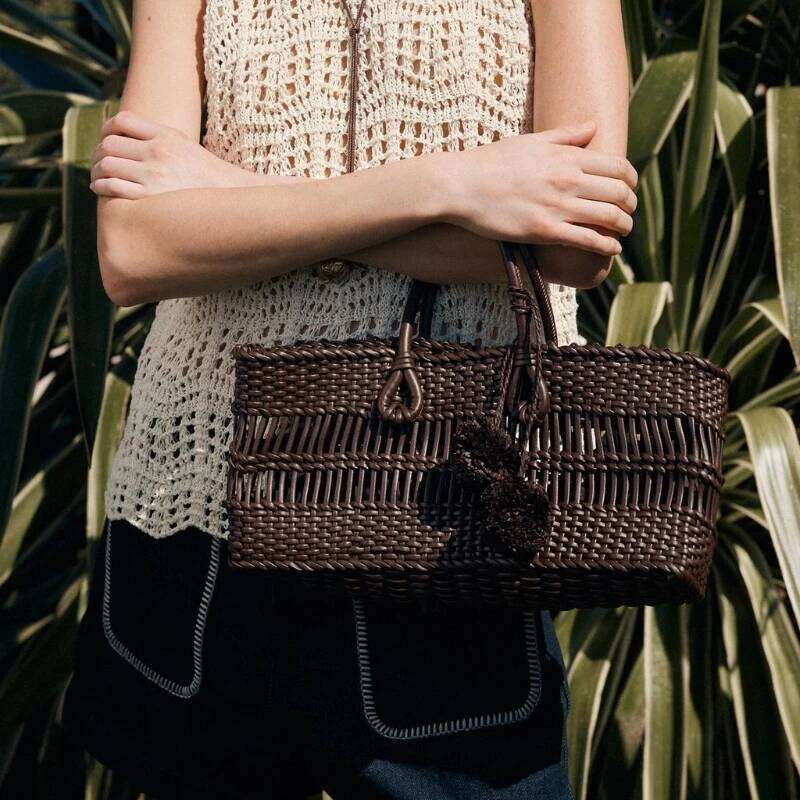 BRAIDED Handbag, New Designer Handbag, Spacious Tote With String, Large Capacity Women's Travel Lage Bag