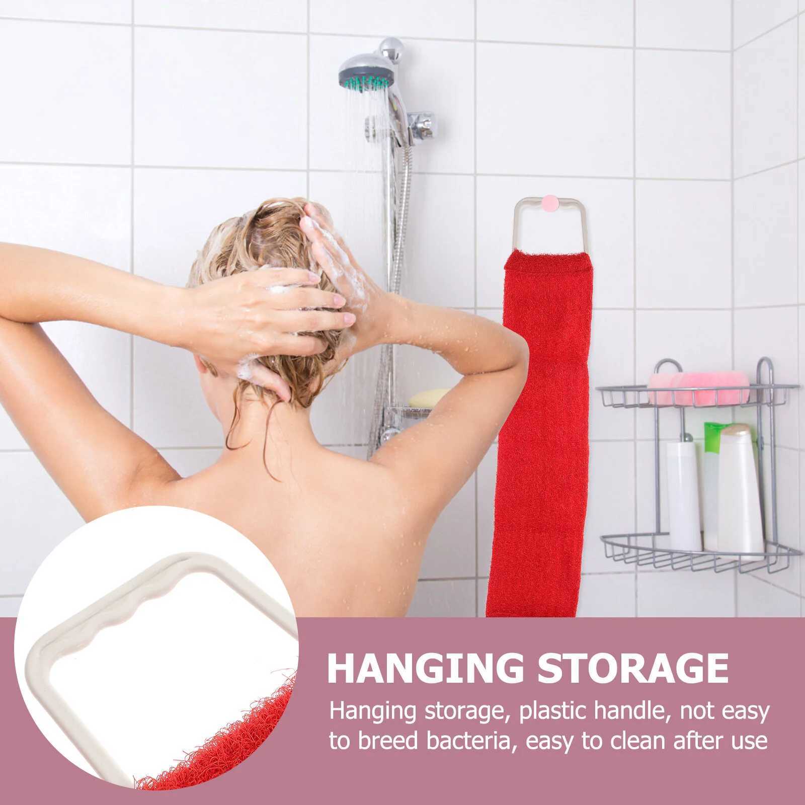 Back Scrubber Towel Exfoliating Shower Cloth Double- sided for Bath Shower Scrub Strap Spa Towel Massage Scrubber (Random Color) R250625