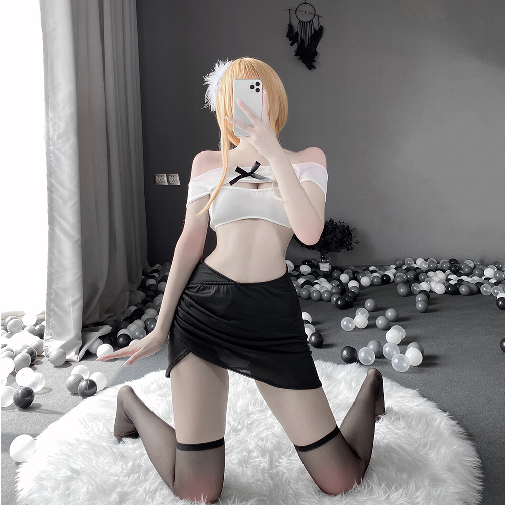 Seductive Secretary OL Sex Sleepwear - Transparent Date Teasing Uniform Set 2470