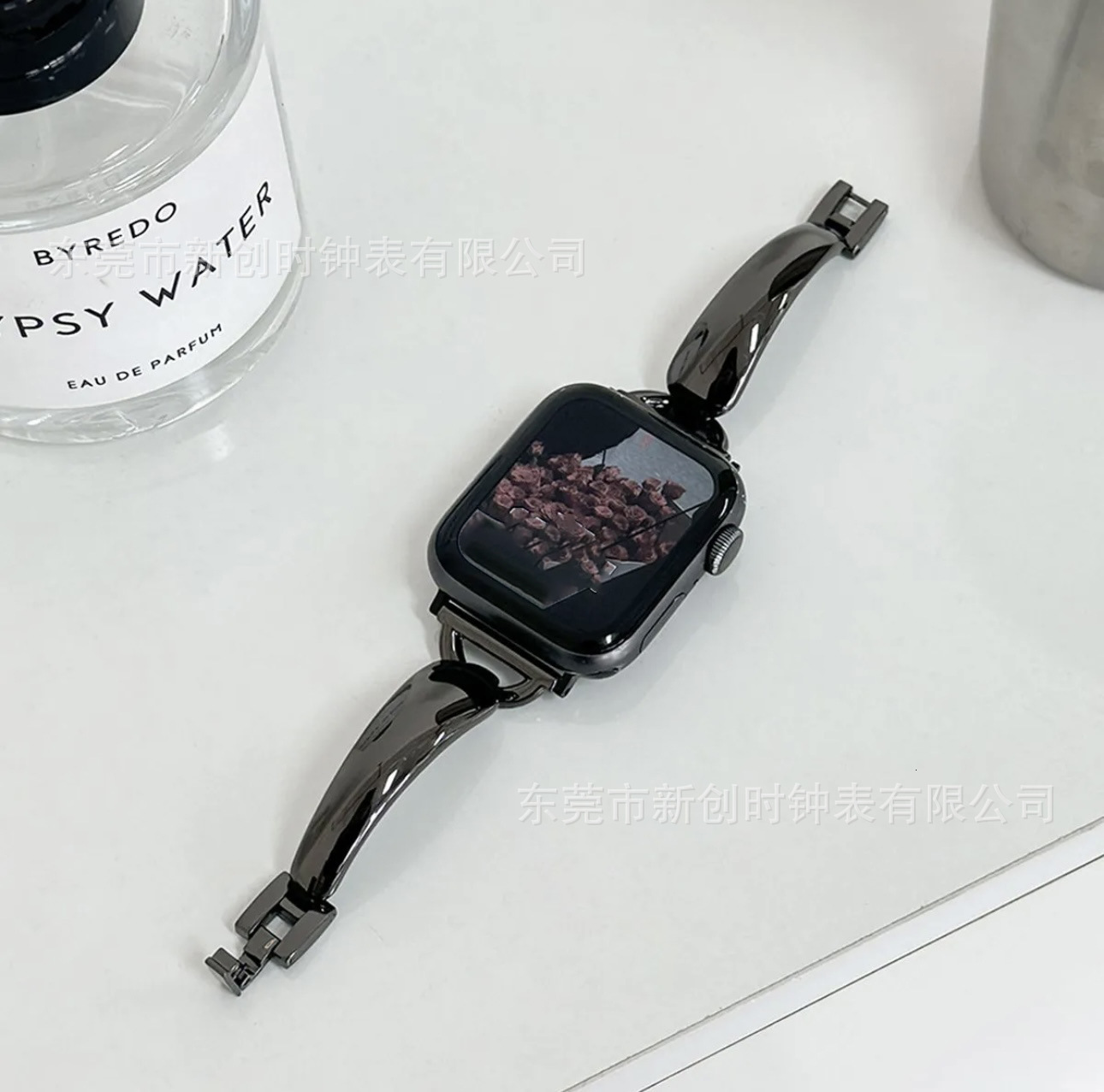 Luxury Premium Fashion D-Shaped Metal Bracelet Watch Band for Apple iWatch