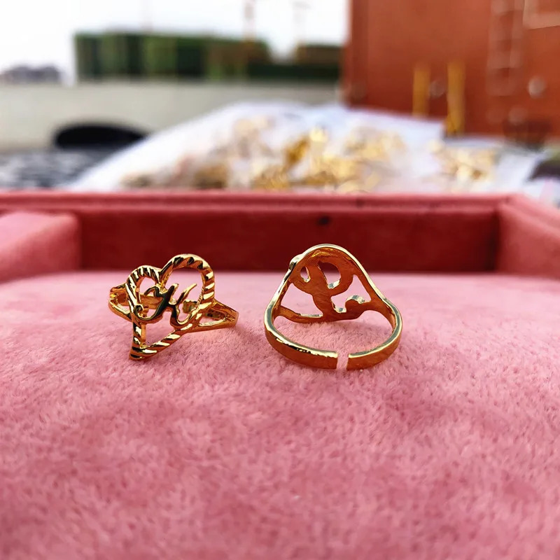 3UMeter Custom Name Rings Personalized Initial Letter Rings Hip Hop Ring for Women Custom 3D Letter Ring Gifts 250624