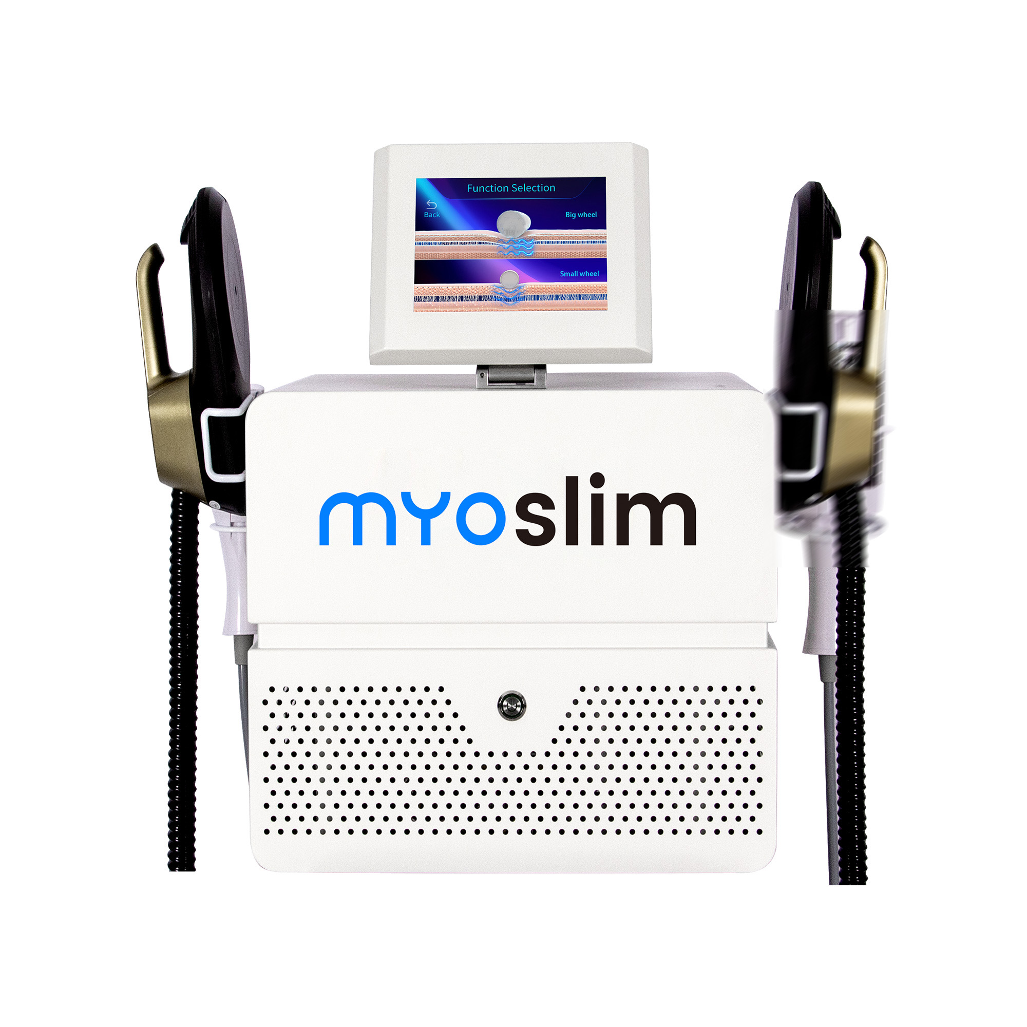 MYOSlim New Desktop RF Body Shaping Machine Roller Fat Reduction And Magnetic Slimming Body Shaping And Weight Loss White