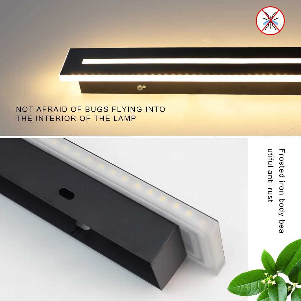 Waterproof IP65 LED Long Wall Sconce Lamp Garden Light Decoration Outdoor Lighting AC85-265V Sconce Luminaire External Sconce XJ250624