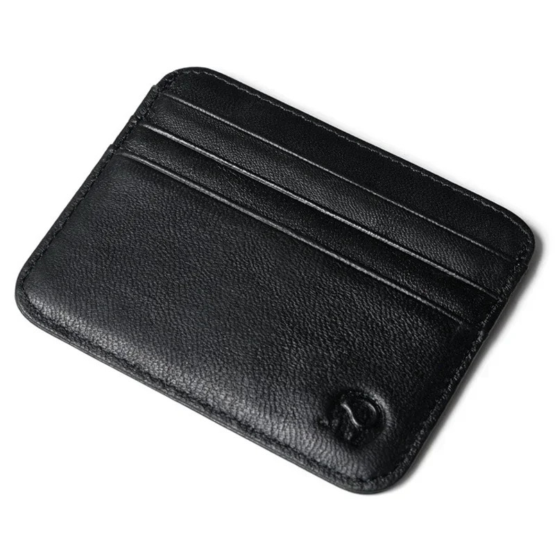 Retro First Layer Cowhide Leather Card Bag with 7 Card Slot Super Thin 100% Real Leather Bank Card Holder Coin Purse Sort Wallet 250624