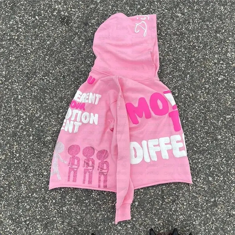 Letter Printed Oversized Long Sleeved Sports Hoodie Street Hip-hop Harajuku Fashion Pullover Y2k Clothing Top 250618