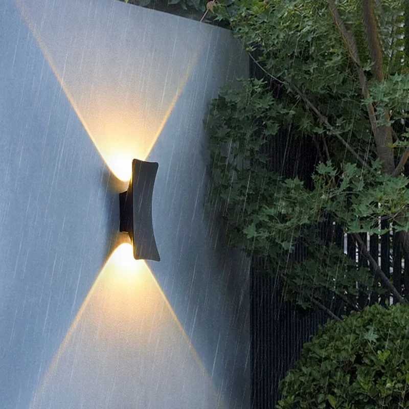 LED Lights Modern Outdoor Waterproof Wall Lights Aluminum Black White Wall Lamps Indoor/Outdoor Exterior Wall Light Fixtures XJ250624