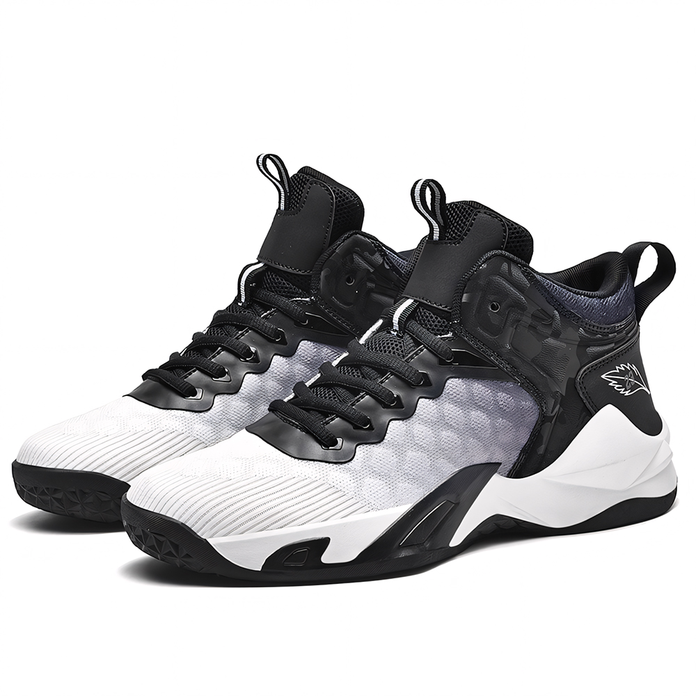 6958-Men's Basketball Shoes Fashion Sneakers Knitted Breathable Basketball Shoes Tennis Shoes Plus Size Men's Shoes Cross Border Four Season