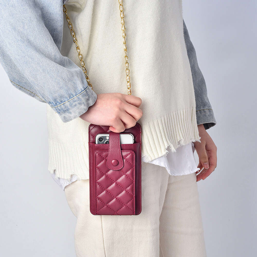 Quilted Chain Women New Versatile Shoulder Crossbody Small Bag with Multiple Card Slots for Phone wallet designer mens wallet