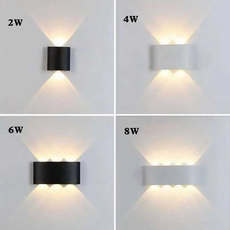 LED Wall Lamp Led Aluminium Outdoor Indoor IP65 Up Down White Black Modern For Home Stairs Bedroom Bedside Bathroom LightXJ250624