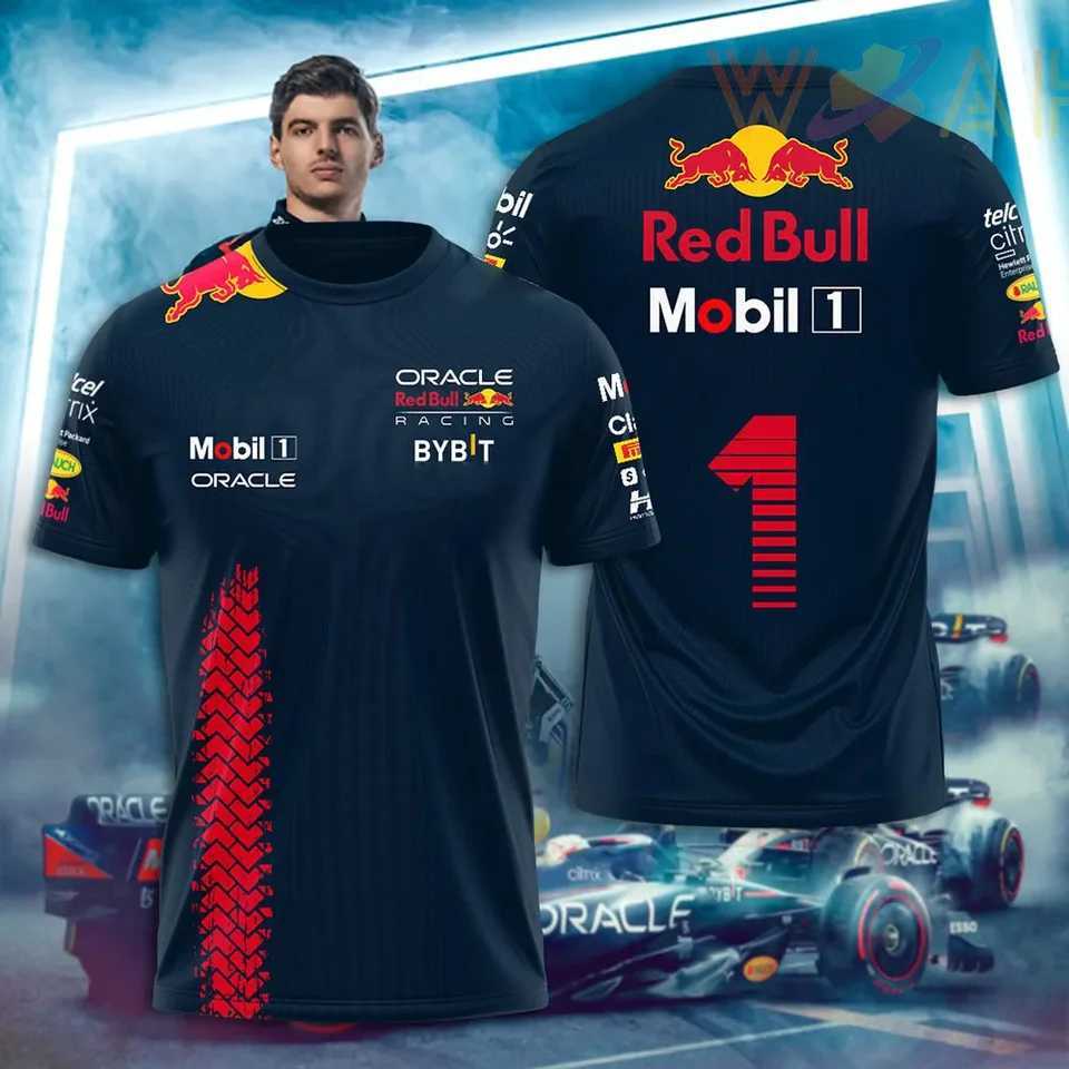 2025 New Red Bull Print Hot Selling Outdoor Running Sports T-shirt Mens Summer Racing Suit Red Bull Brand Cycling Training Suit z250625MIFL