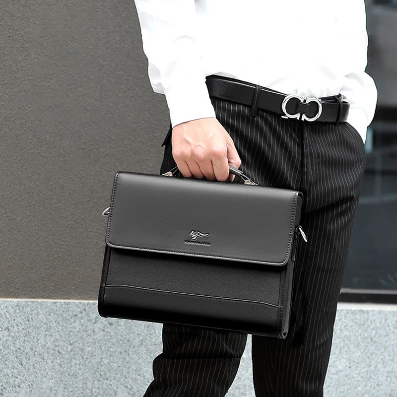Leather Executives Briefcases For Men Business Tote Bag Wallet Handbag Shoulder Ipad Square Side Crossbody Bag Document 250624
