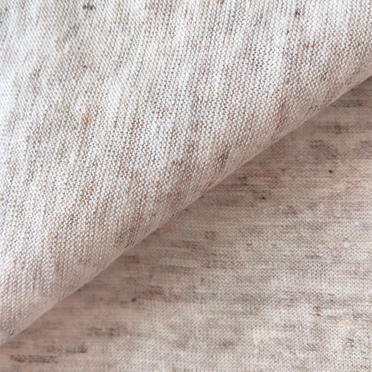 pure linen knitted single jersey fabric