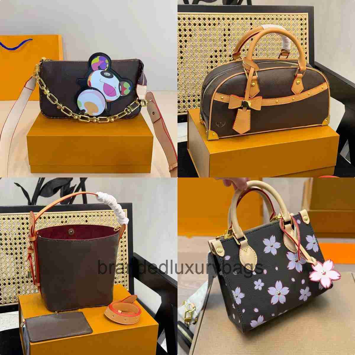 2024 New Designer Takashi Murakami bucket bag Evening Bags Boston handbag 99