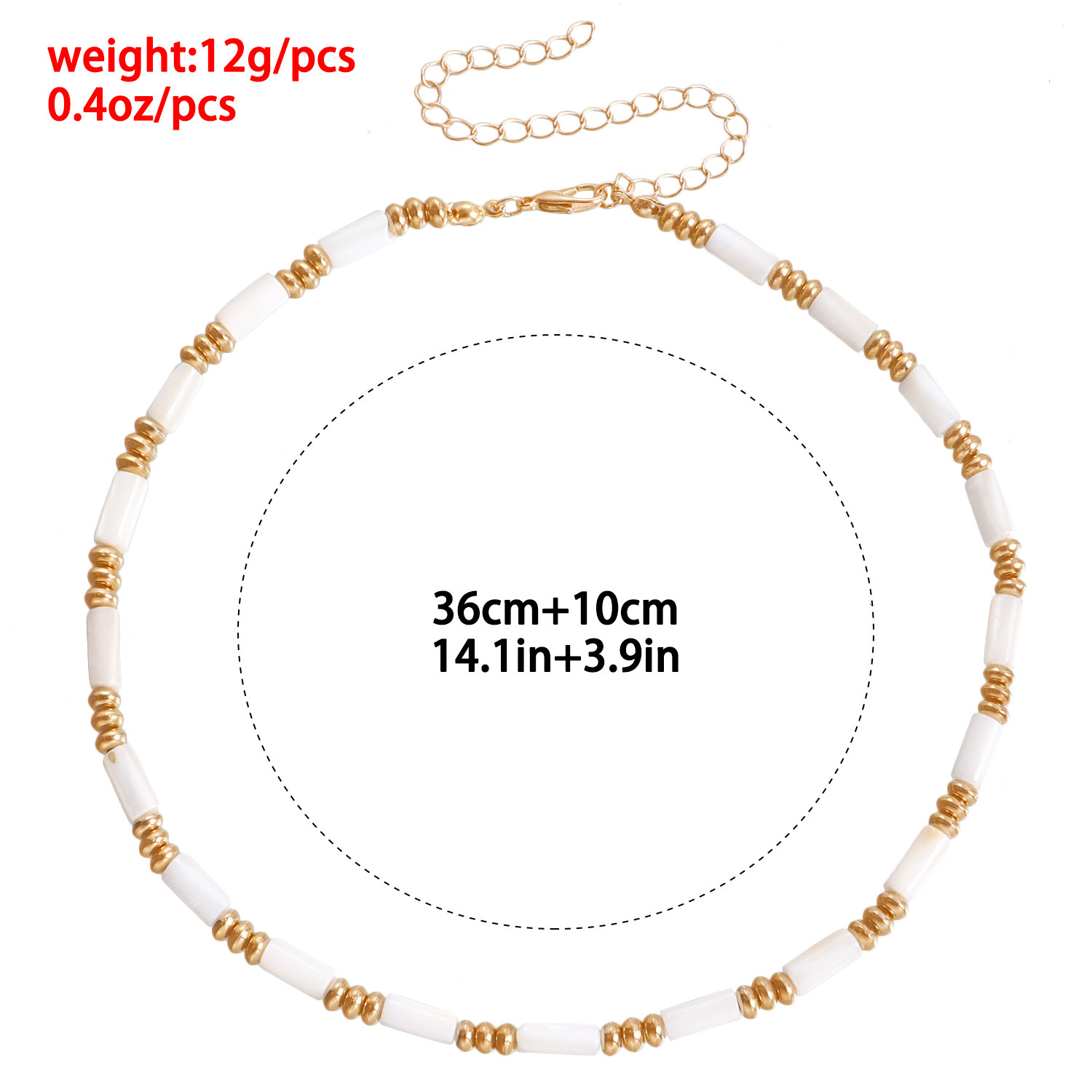 Bead Spacer White Shell Bamboo Knot Handmade Beaded New Chinese Style Layered Clavicle Chain Elegant Internet Celebrity Fashion Necklace Jewelry for W