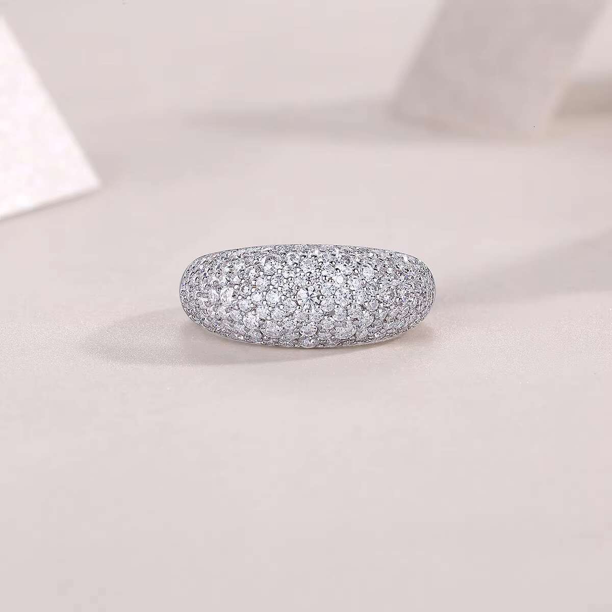 DE D Color VVS Moissanite Ring Fine Jewelry Iced Out Moissanite Rings 925 Sterling Silver Moissanite Rings With GRA Certificate