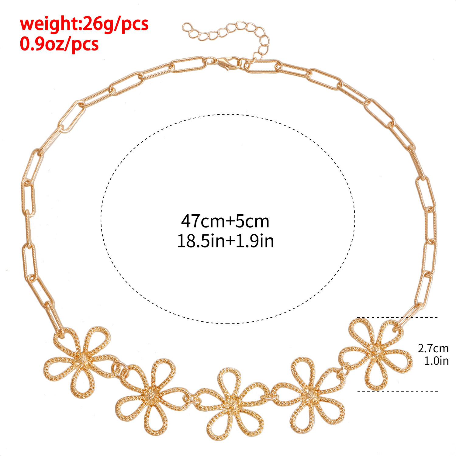 Jewelry Hollow Flower Chain Ethnic Style Necklace Girl Temperament Fashion High-end Bracelet Jewelry for Women