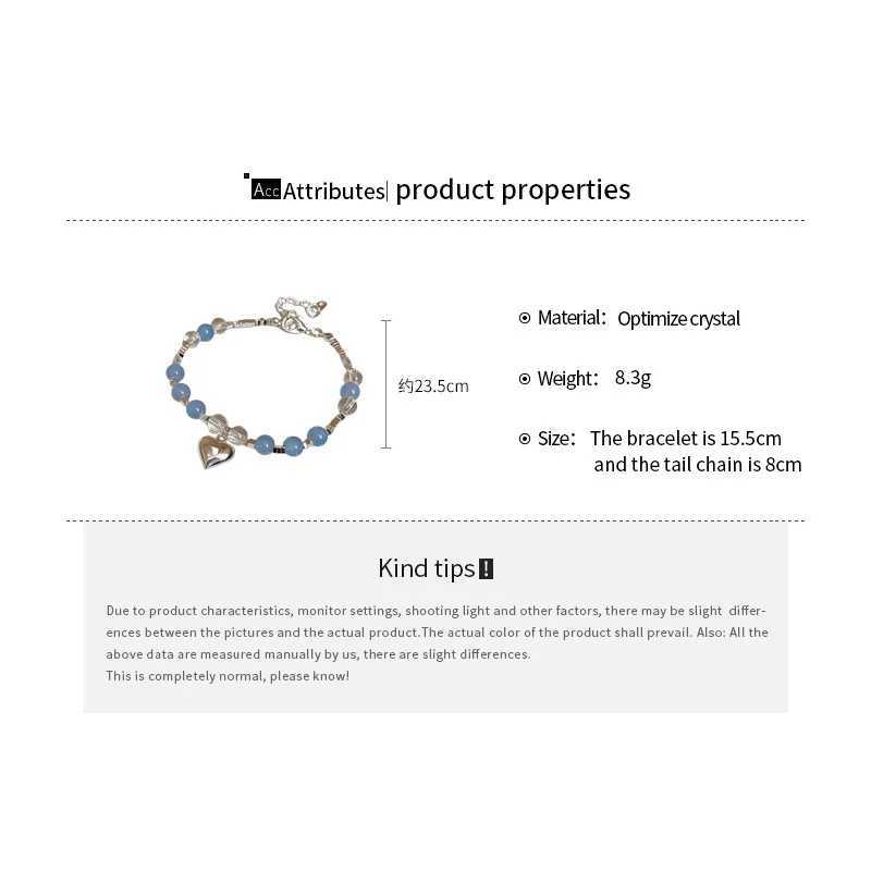 Blue Crystal Beaded Bracelets for Women Black Gallstone Fresh Sweet Starfish Shell Pendant Bracelet Elegant Hand Jewelry B X250625