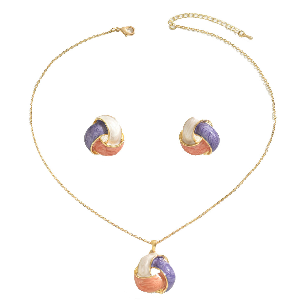 Women S Jewelry Set Braided Wrap Design Earrings Necklace