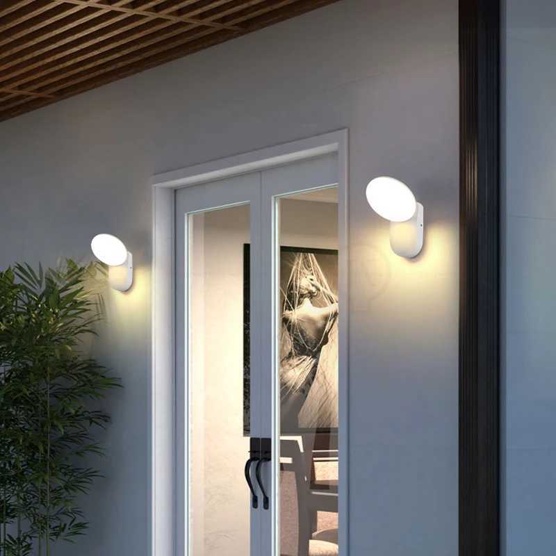 PIR Motion Sensor Outdoor Wall Lamps LED 12W IP65 Waterproof Aluminum Garden Porch Light Corridor Entrance Sconce Decor Lighting XJ250624