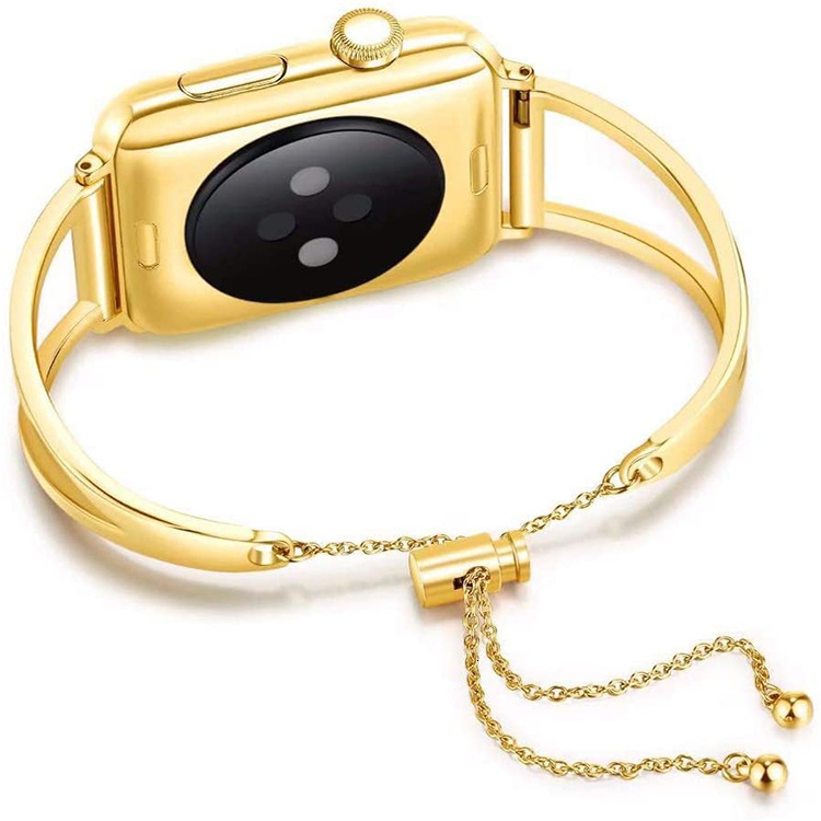Luxury Premium Triangular Cutout Curved Plate Metal Bracelet iWatch Band New Arrival Fashion Elegant Strap for iWatch Series 1-8