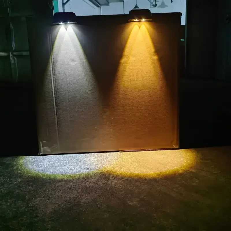 Solar Fence Lights Outdoor Wall Step Patio Solar Powered Lighting Plastic Energy-Efficient Light Sensor Flush Mount Path Lights XJ250624