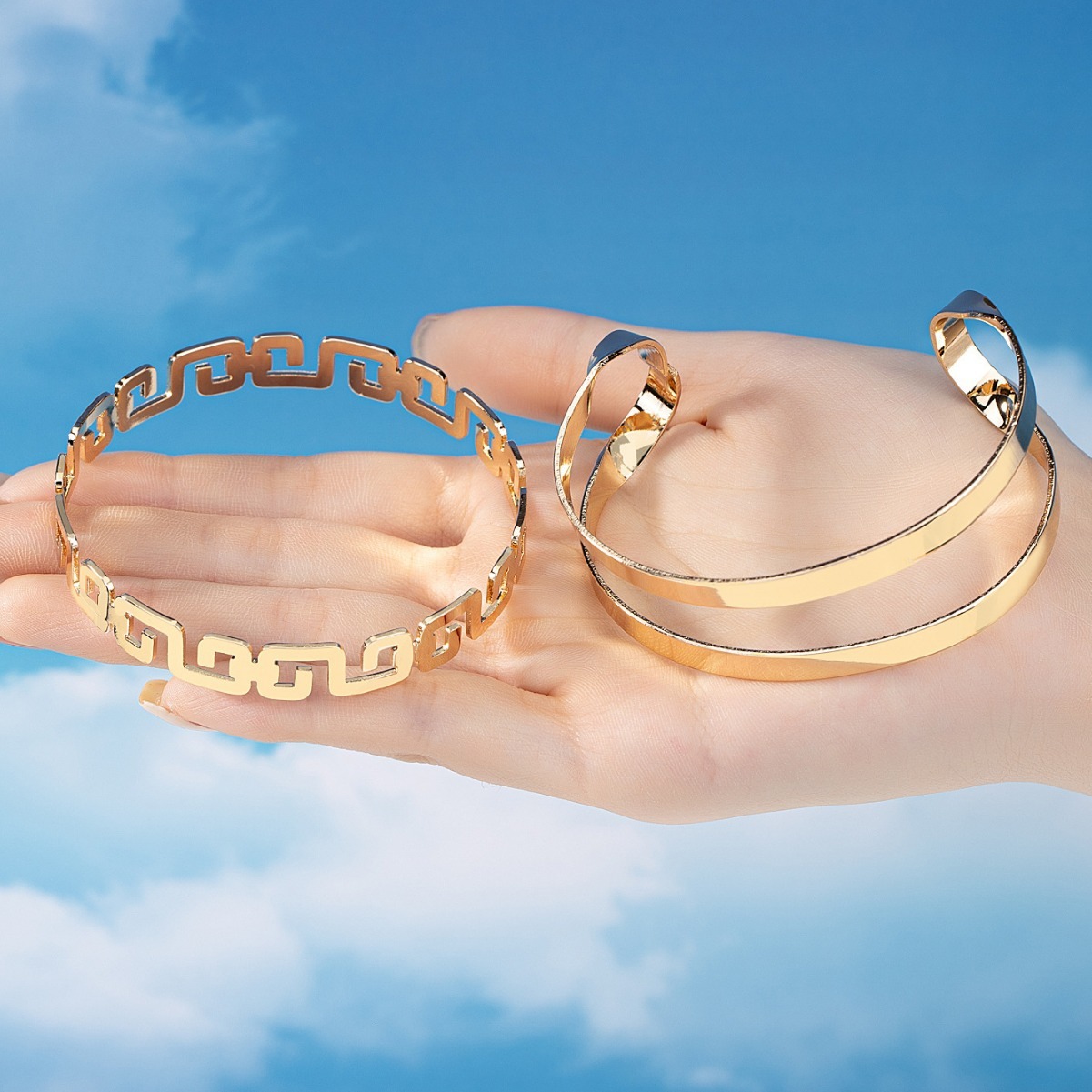 Greek Pattern Personality Titanium Steel Niche Design High-end Ins Fashion Internet Celebrity Bracelet