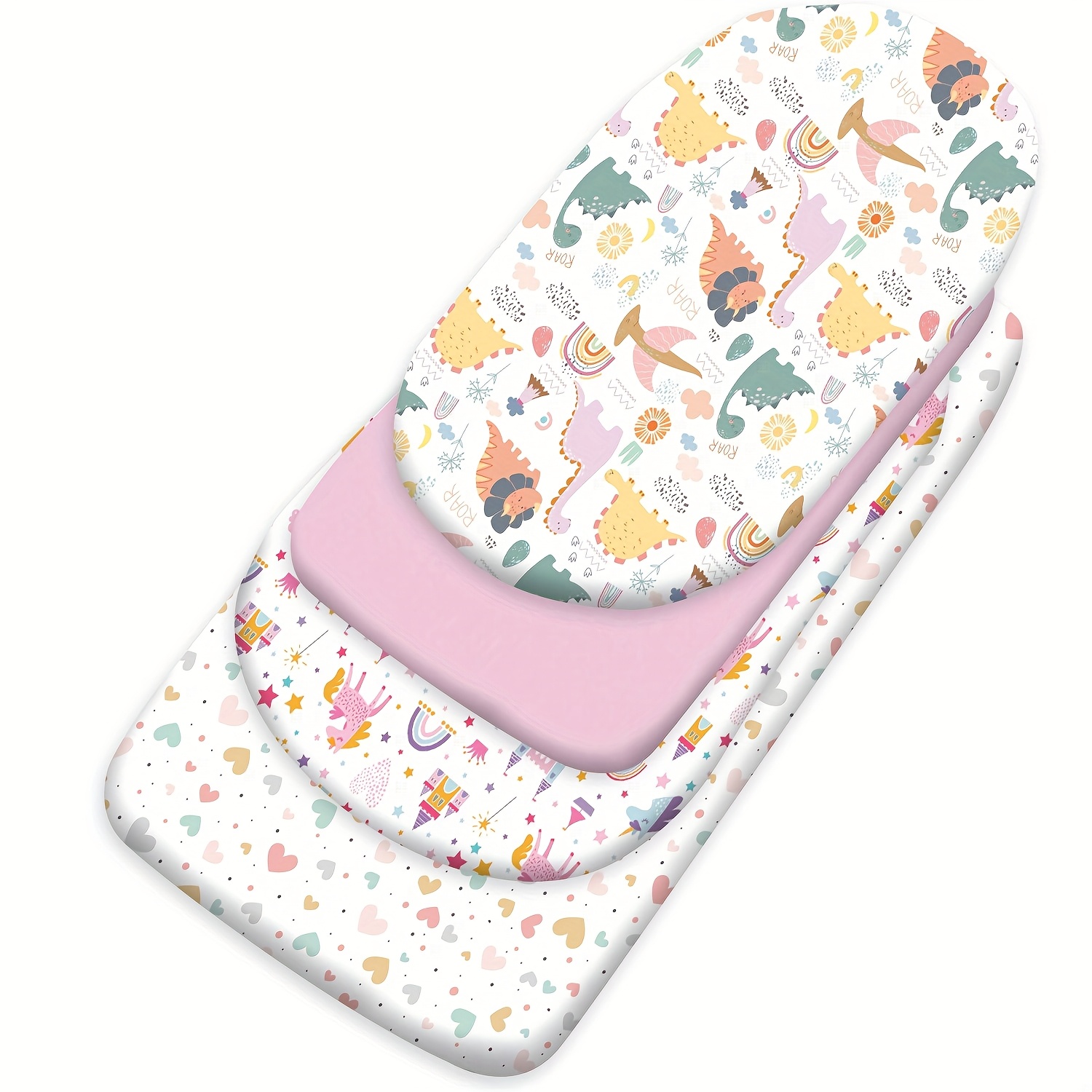 4-piece crib bed sheet size 33 * 20 * 4 inches, suitable for use on multiple mattresses, can be reused, and is a universal style for both male and fem