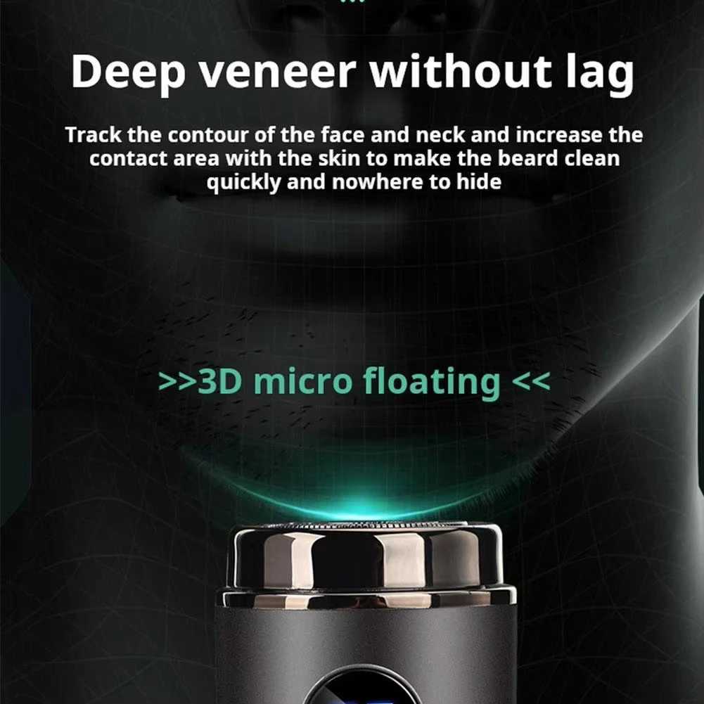 Mens mini shaver portable ultra long standby efficient shaving dry and wet shaving easy to clean essential for travel W250625