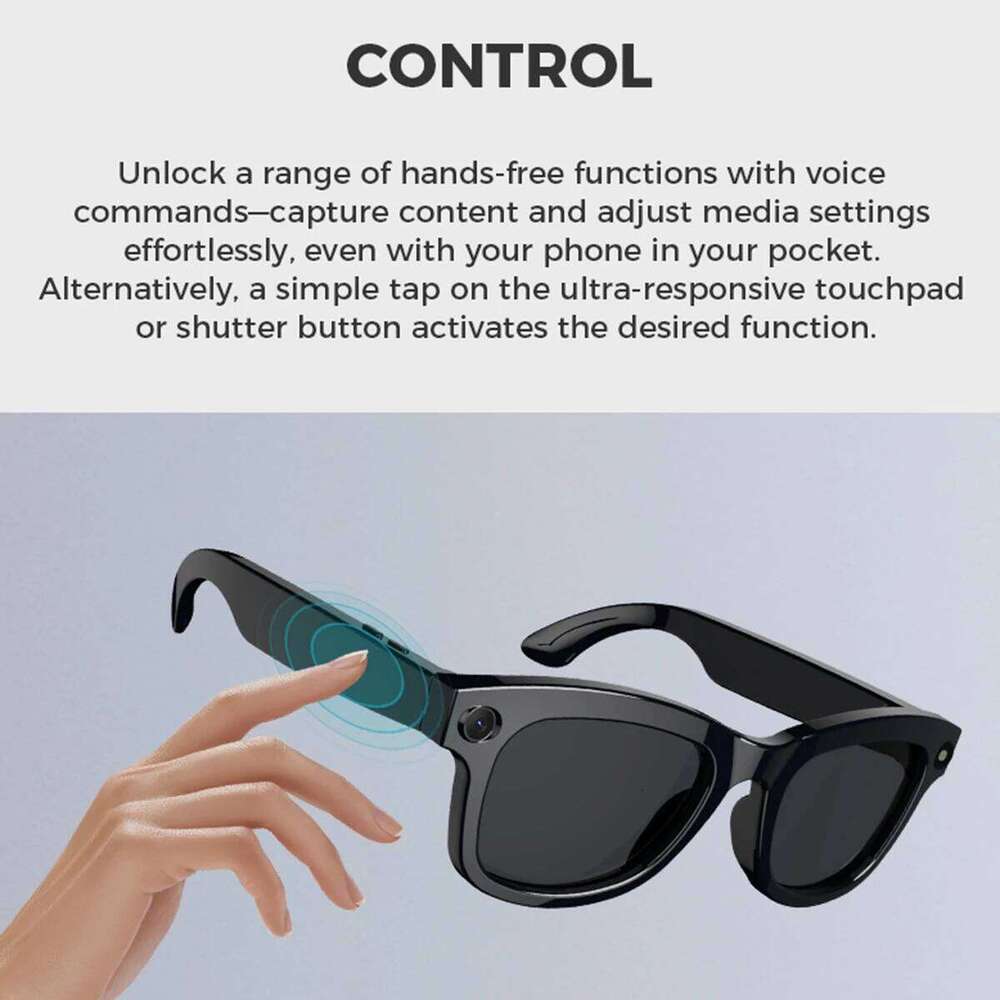 2025 New 1080P HD Camera Smart Glasses AI Translation DVR Camcorder Outdoor Sports Polarized Sunglasses Video Conference Record