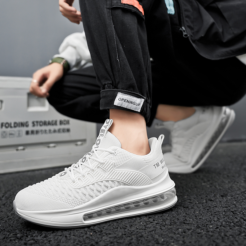 9018 - New Fashion Summer Air Cushion Shock Absorbing Running Shoes Breathable and deodorant mesh shoes Youth Athleisure Shoes Lightweight and non-sli