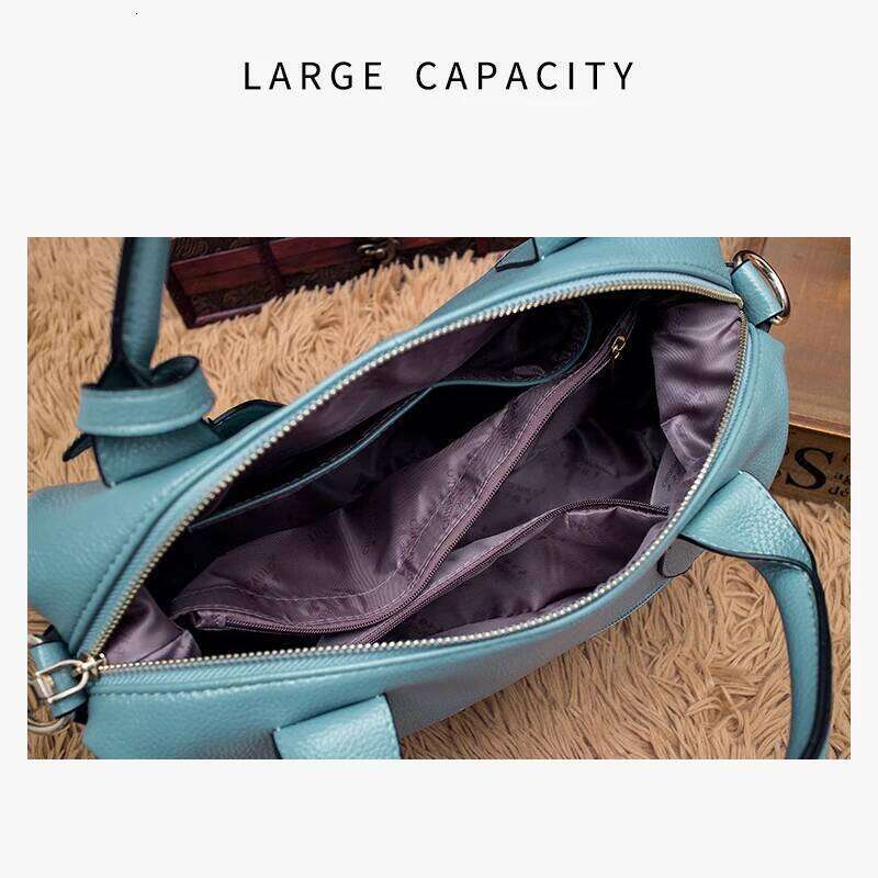 Elegant Boston Shoulder Bag For Women New High Quality Leather Ladies Handbags Designer Female Daily Tote Messenger Bags