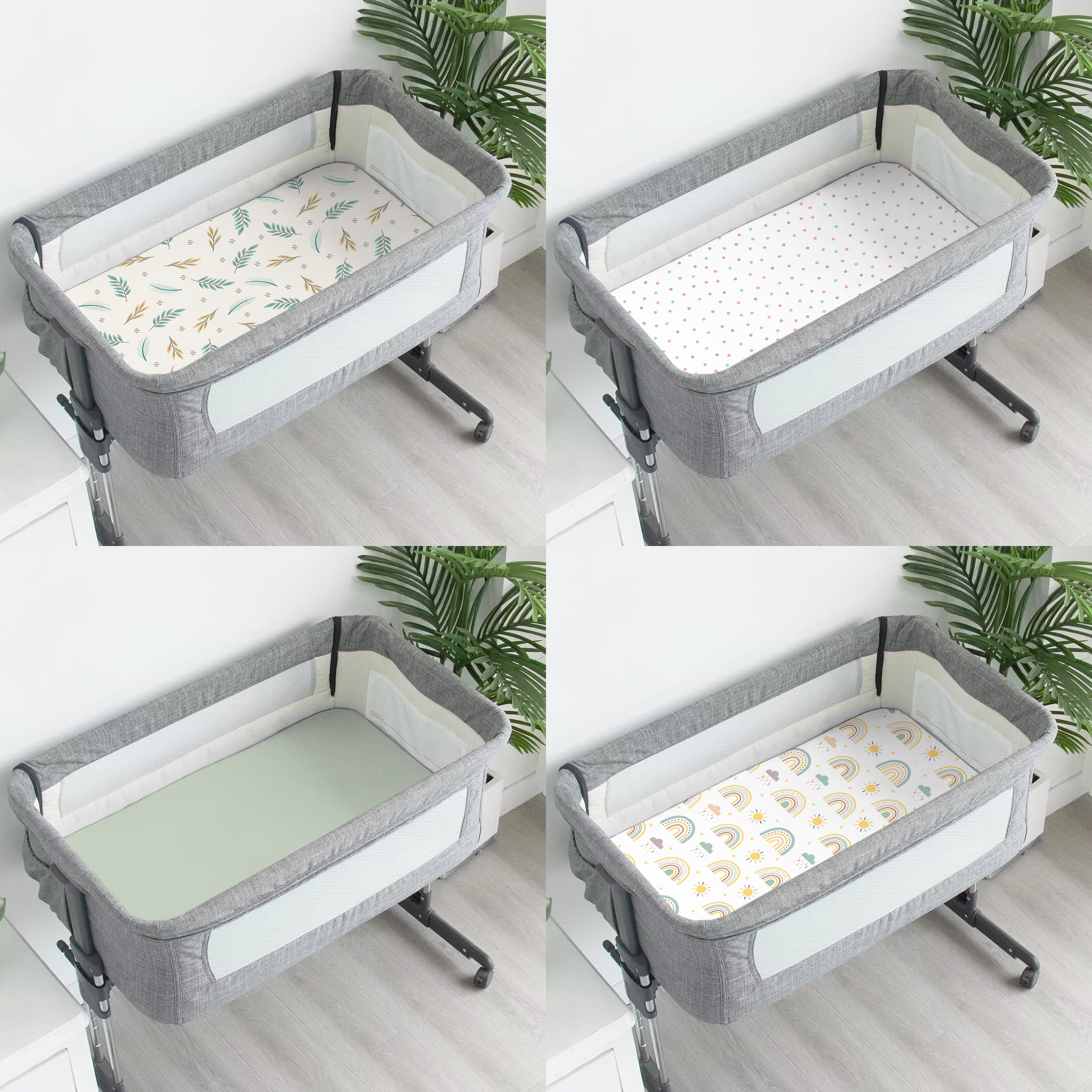 Breathable Organic Material Twin-Pack Napkin Sets Ideal Fit For Infant Cot Frames