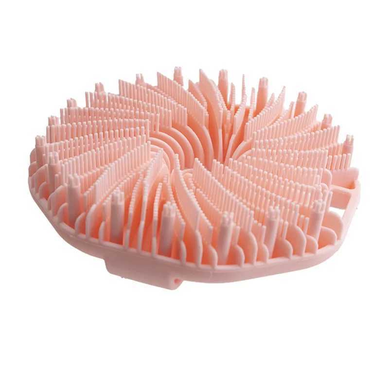 Soft Silicone Body Scrubber Bath Brush With Ergonomic Handle Portable Shower Massage Cleaning Exfoliating Home Tool R250625