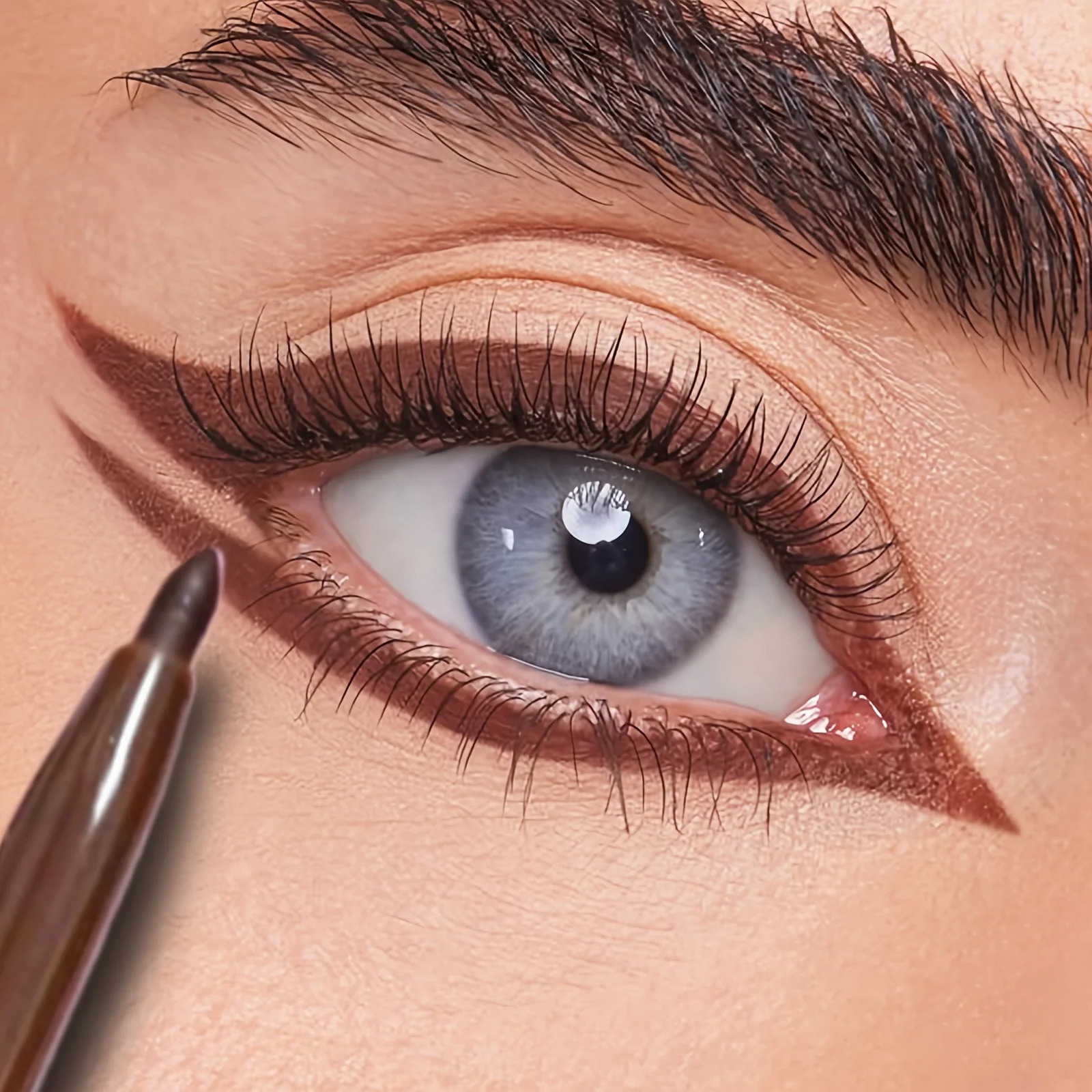 Smooth Eyeliner Gel Pencil Waterproof Long-lasting Ultra-fine Natural Soft Non-Smudge Black Brown Eyeliner Pen Makeup for Eyes 250625