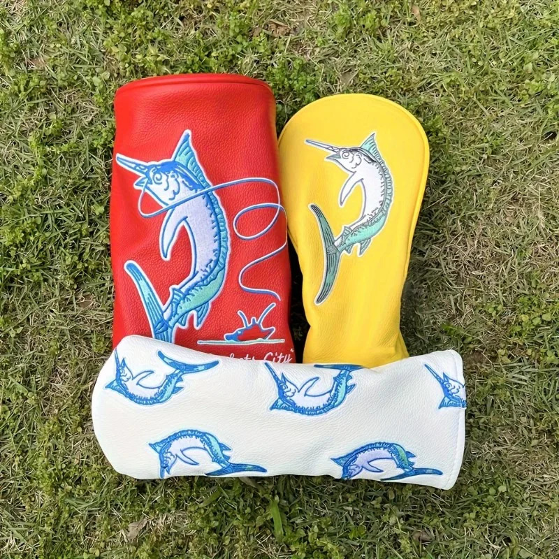 Durable Premium Pu Leather Golf Club Head Covers-Protective Cases For Driver Fairway Wood Hybrid - Essential Golf Accessories 250625