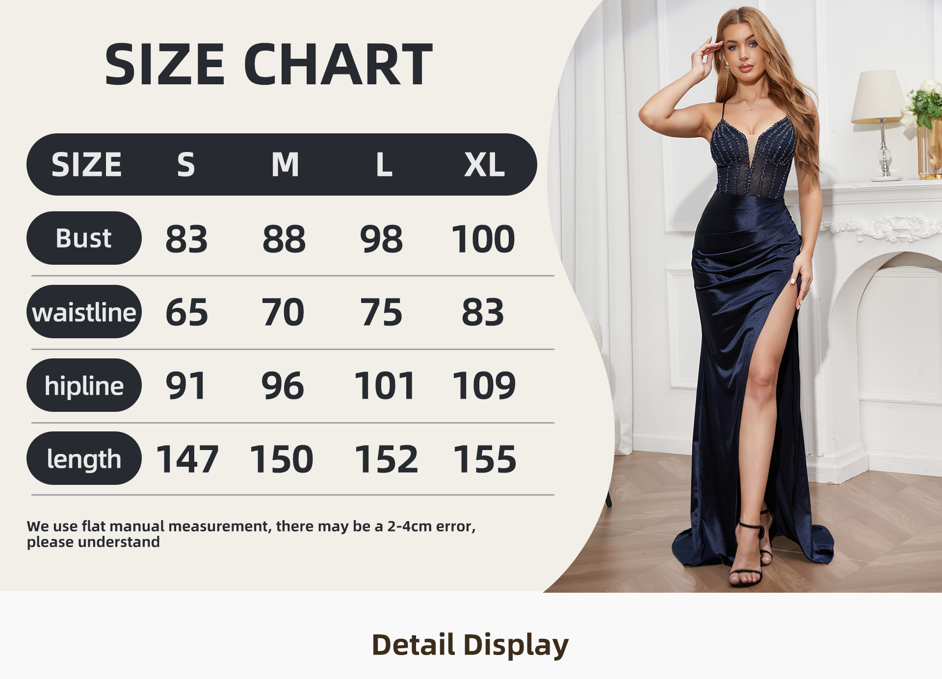 Prom dress trailing skirt fashion beaded sexy split deep V suspender dress hand-folded elegant tulle dress prom dress bridesmaid