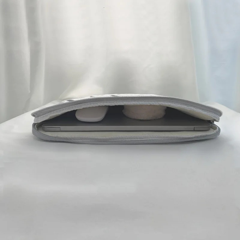 Cute silver bow Laptop SlEEve For Air13.6 pro13.3 14 15 16 250624