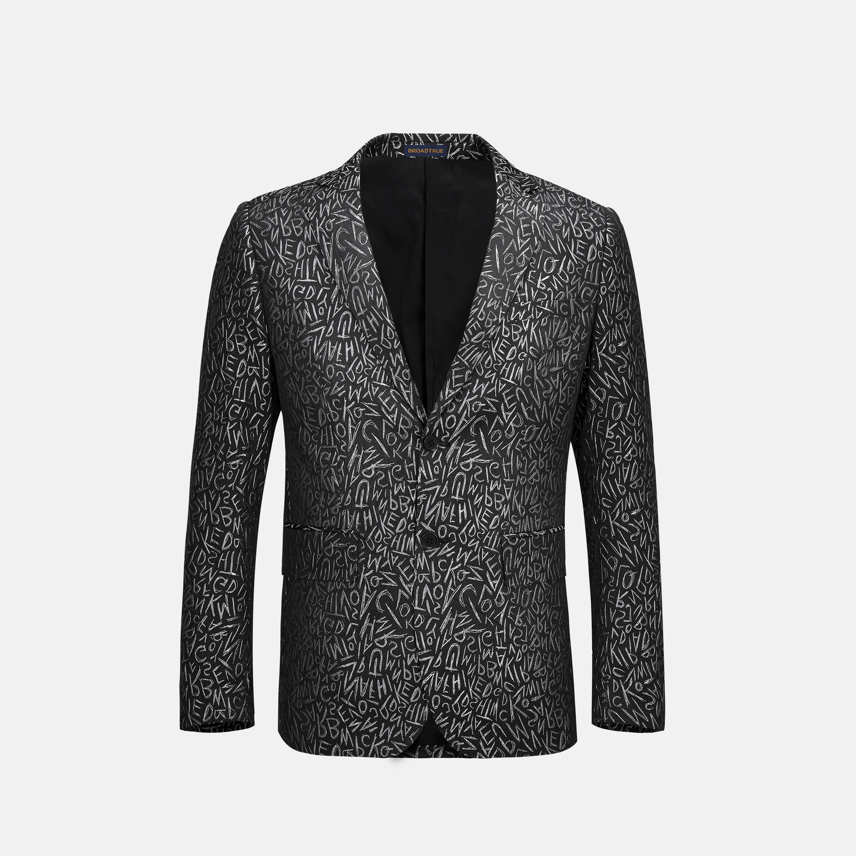 High-end Male Outfit: Italian Embroidered Blazer with Shimmering Silver