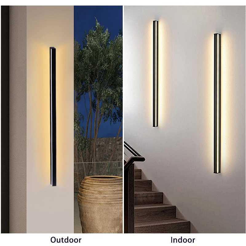 120cm 55cm Garden LED Wall Light Outdoor Waterproof IP65 Lighting AC220V Modern LED Long Wall Lamp Balcony Villa External Indoor XJ250624