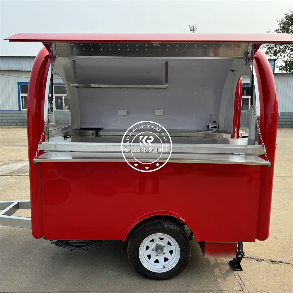 Concession Food Trailer Truck Hot Dog Cart Ice Cream Catering Truck Street Restaurant Fully Equipped Customized Size Food Truck For Sale