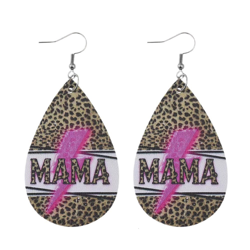 1 Pair New Mother's Day Lighing MAMA Letter Earrings Gift