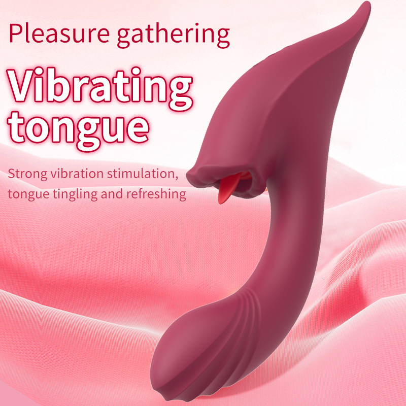 Adult Sex Toys Liquid Silicone Tongue Licker Vibrator Female Masturbation Device Heating Stick