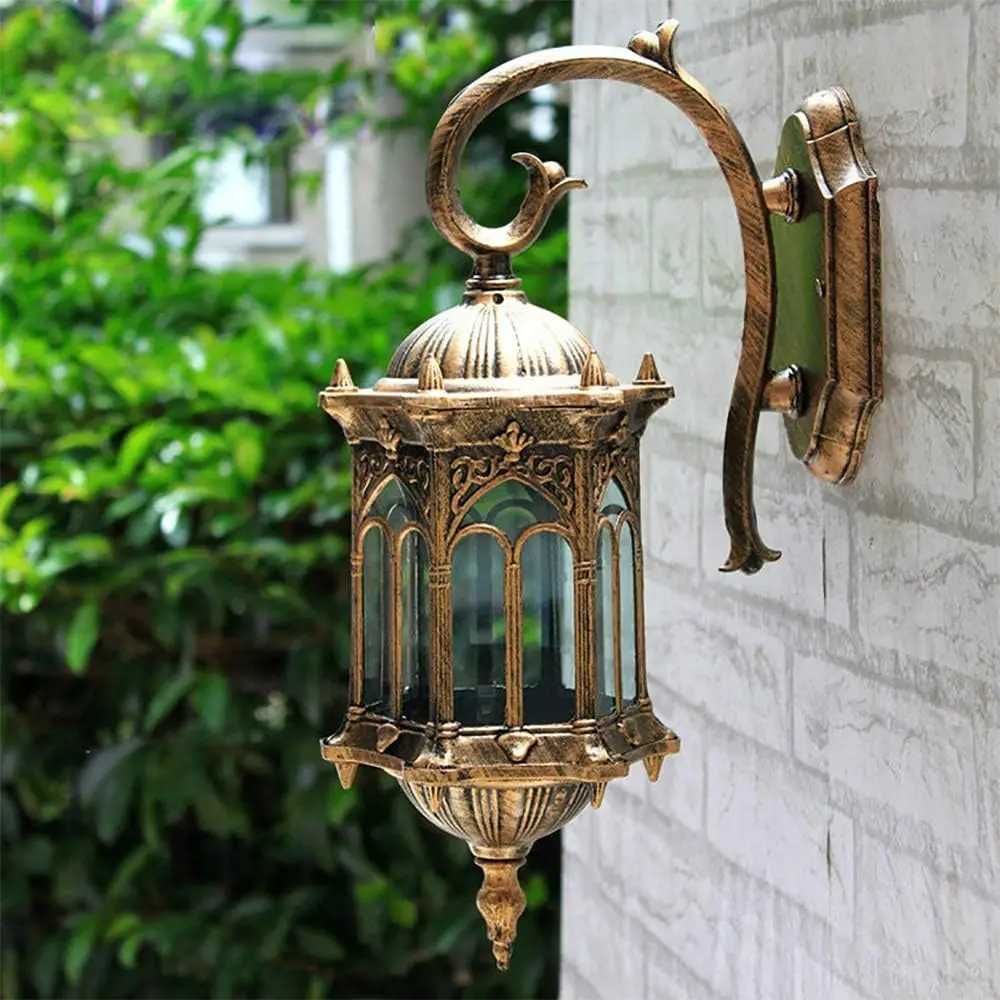 Outdoor Wall Light Lamp Antique Sconce Lantern Porch Lighting Exterior Fixture IP55 Waterproof E27 Bulb (Not Included) XJ250624