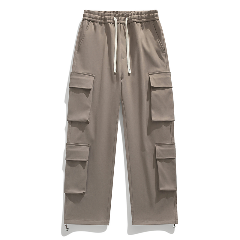 Plus size men's casual straight leg work pants for spring and autumn loose plus size sports trousers