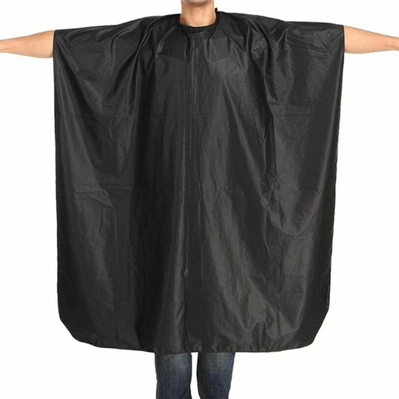 Hair Salon Cover Adult Hairdressing Cape Gown Grooming Apron Unisex Black Cloak 250625