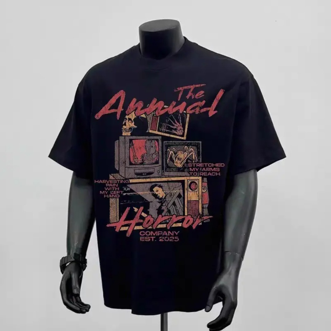 2025 New Short Sleeve T-shirt Men Designer T Shirt Ins Trend Brand European And American Hip-hop Style Crew Neck Base Shirt Summer 01