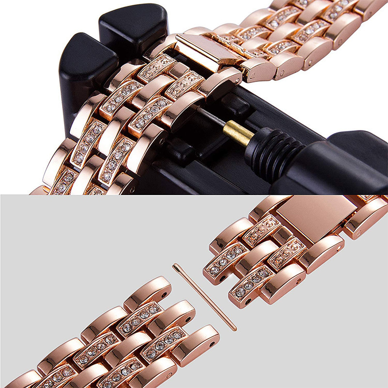 Luxury Premium Fashion Double Row Diamond Inlaid Watch Band for Apple Watch Series 1-10