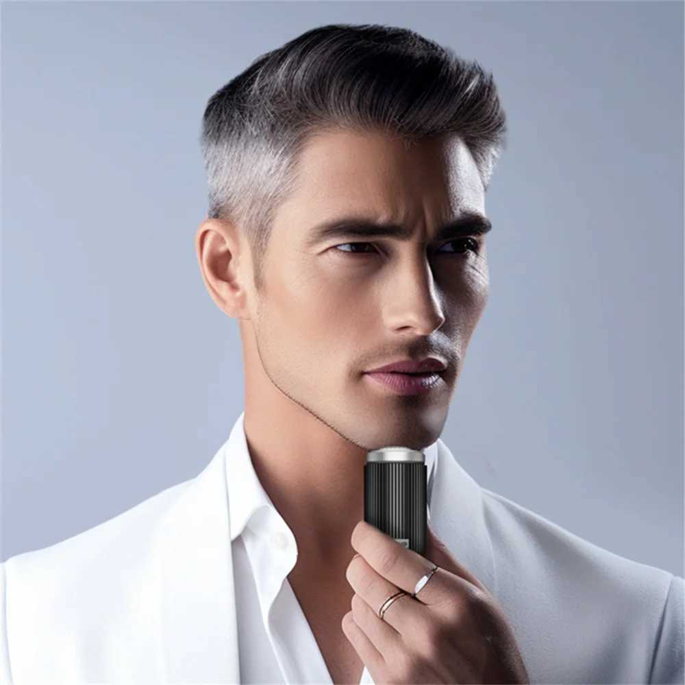 Rechargeable Waterproof Electric Shaver Razor For Men With Nose And Sideburn Trimmers And Face Cleaning Brush - Achieve A Smooth W250625