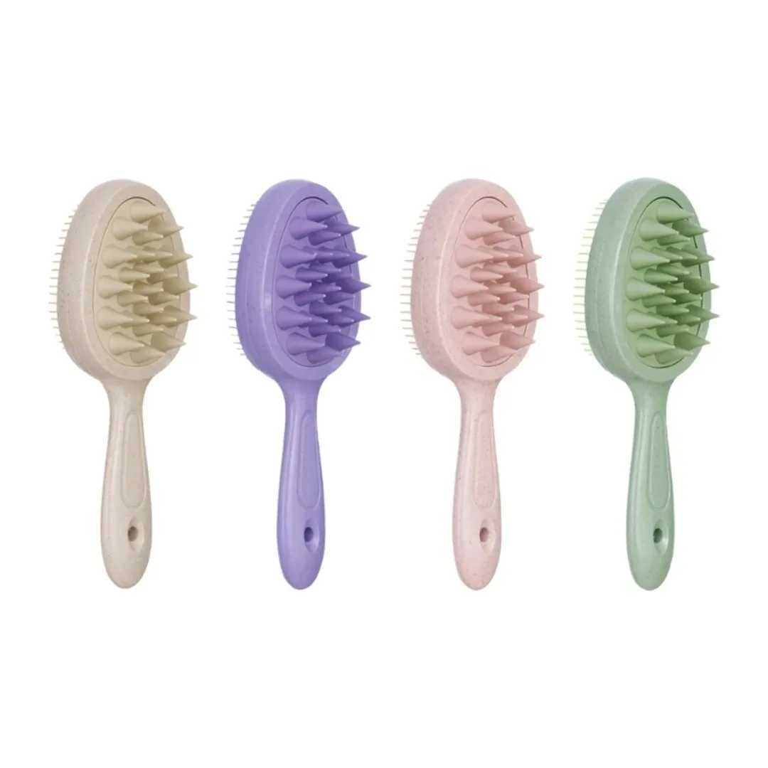 2 in 1 Silicone Shampoo Brush Head Scalp Massage Comb Double Side Hair Washing Comb Soft Body Bath Shower Brush Styling Tool HOT R250625